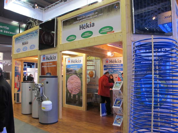 Stand Hêkia au salon Interclima + Elec 2010 (Hêkia Spiral au premier plan)